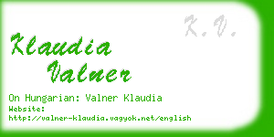 klaudia valner business card